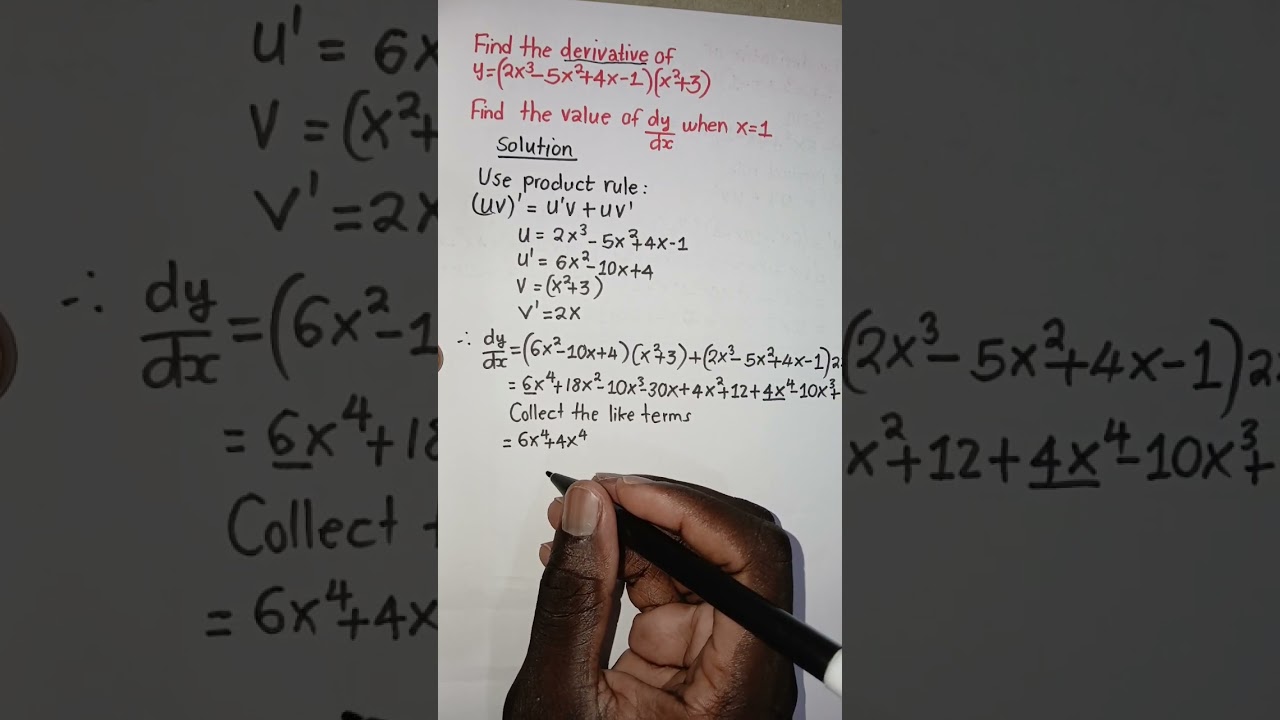 Differentiation by Product Rule.🥰
