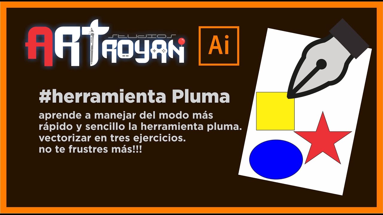 Herramienta #Pluma . Aprende a #vectorizar en Ilustrator con tres ejercicos!!