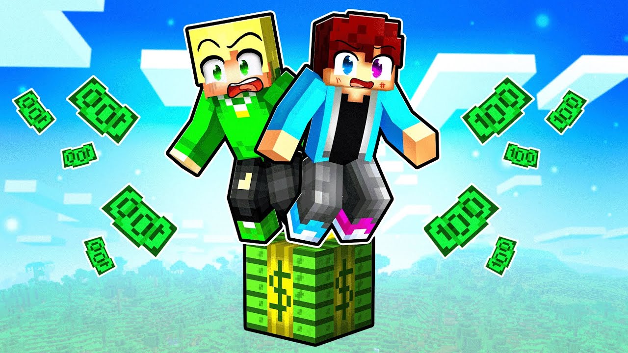 OVERLEEF Op 1 MILJONAIR BLOK in Minecraft!