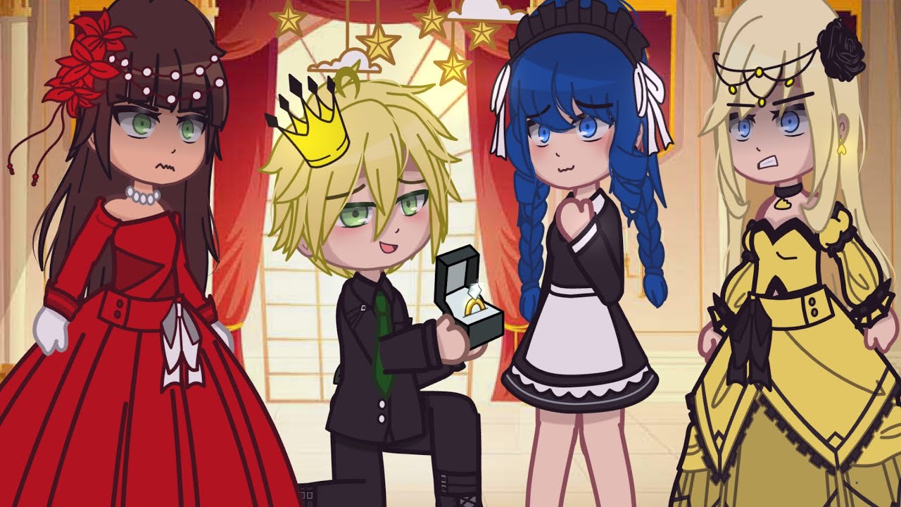 ❤️🥀2 GIRLS, 1 CROWN and a MAID 🧹👑✨ (COMPLETE) (ORIGINAL)// Meme // [MLB]🐞 🐈‍⬛/ Gacha / AU