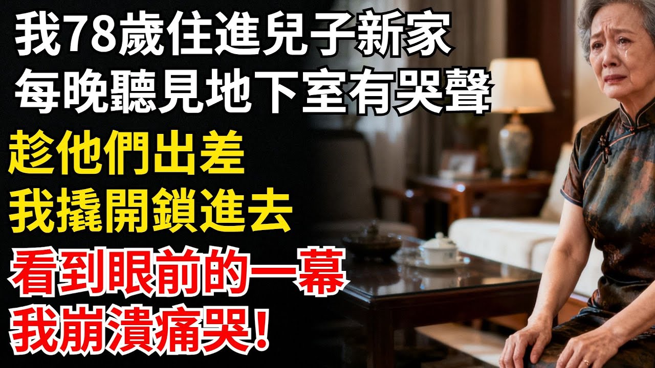 我78歲住進兒子新家，每晚聽見地下室有哭聲。趁他們出差，我撬開鎖進去，看到眼前的壹幕，我崩潰痛哭！#家庭 #老年 #婚姻 #情感 #家庭矛盾 #晚年生活