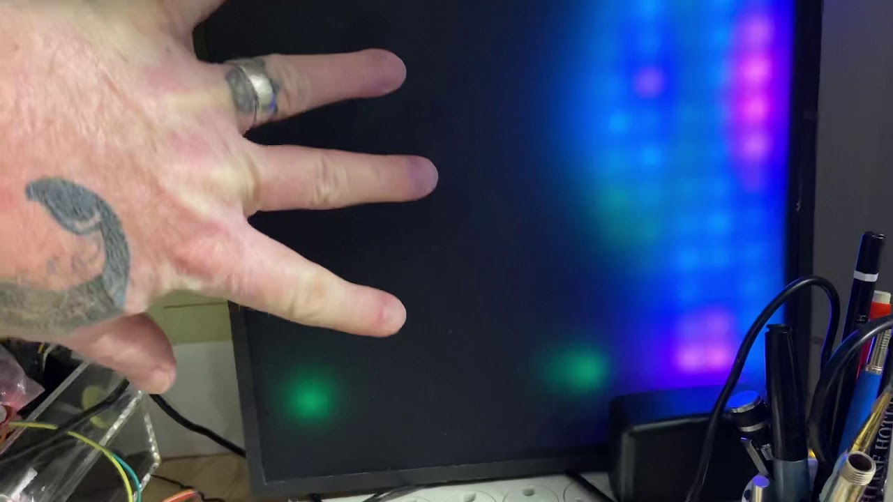 Black LED acrylic test