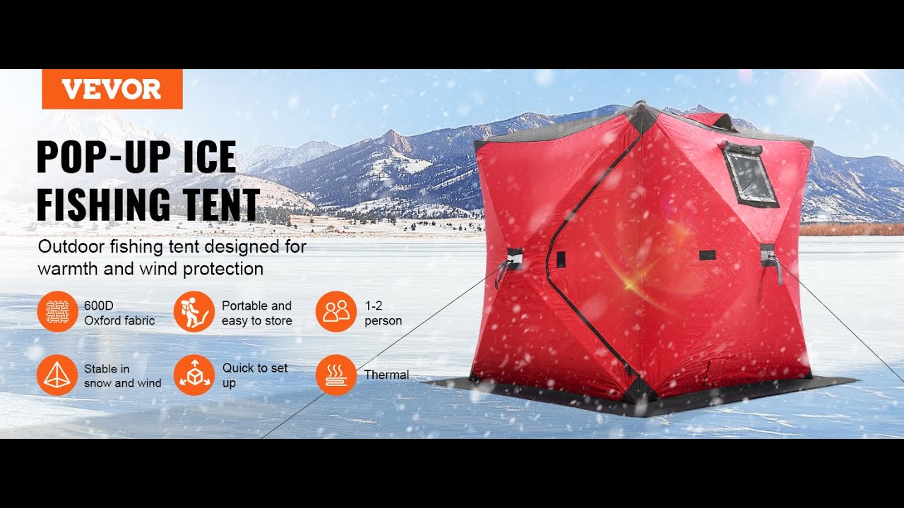 VEVOR Portable Pop Up Ice Fishing Tent