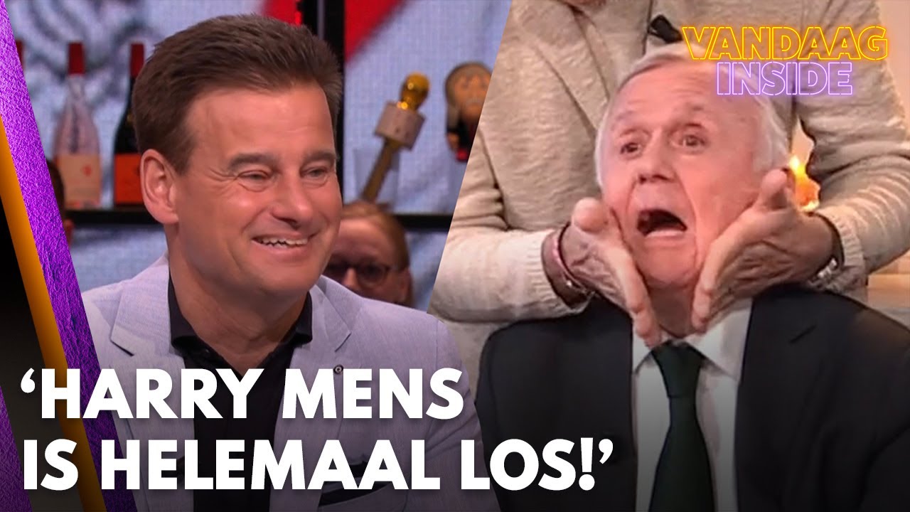Vandaag Inside-tafel lacht om h&eacute;&eacute;rlijke beelden Harry Mens: 'Hij is helemaal los!' | VANDAAG INSIDE
