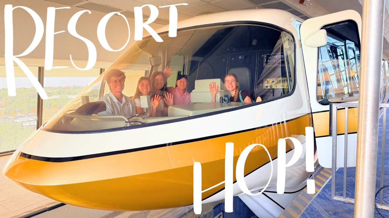 WALT DISNEY WORLD RESORT HOPPING! taking monorails, skyliners, buses, and boats to disney resorts
