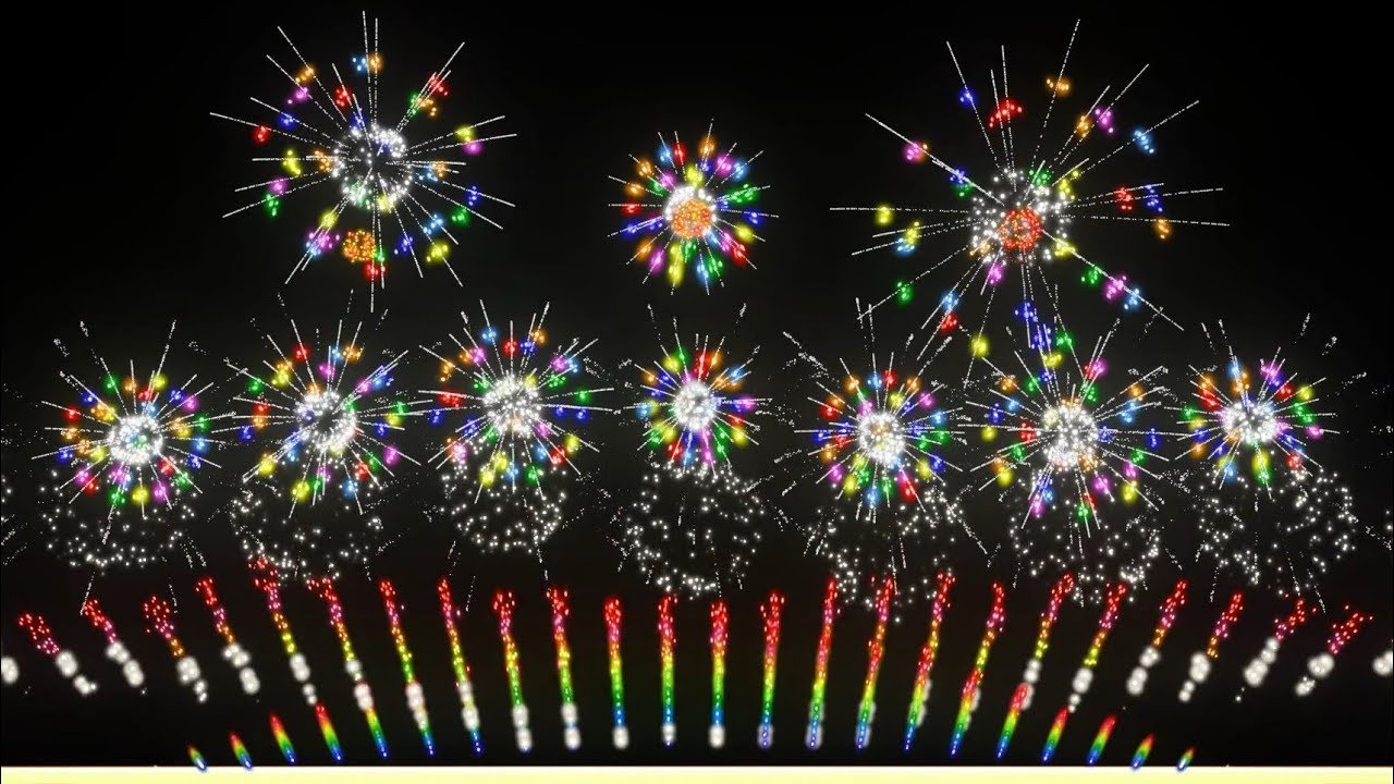 FWsim Synchronized Fireworks Show5♪