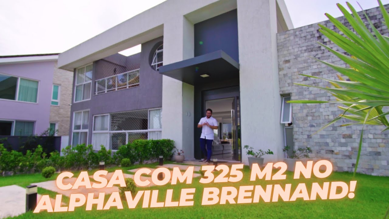 Casa com vista pra área de preservação, 325 m2 e 04 suítes por R$ 2.5M no Alphaville Brennand!