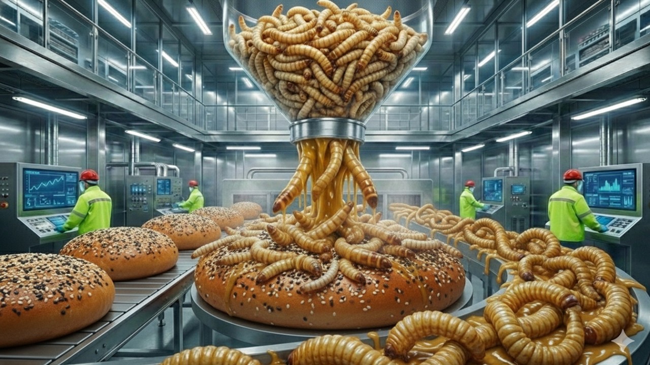 Inside the Mealworm Factory | How Mealworm Bread Is Made (Full Process)