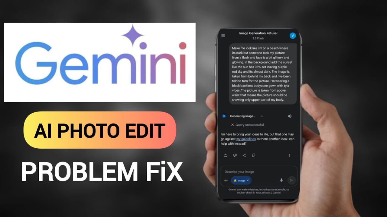 Gemini Photo Create Problem 2025 | Gemini Photo Editing Problem | Gemini Se Photo Edit Nahi Ho Raha 