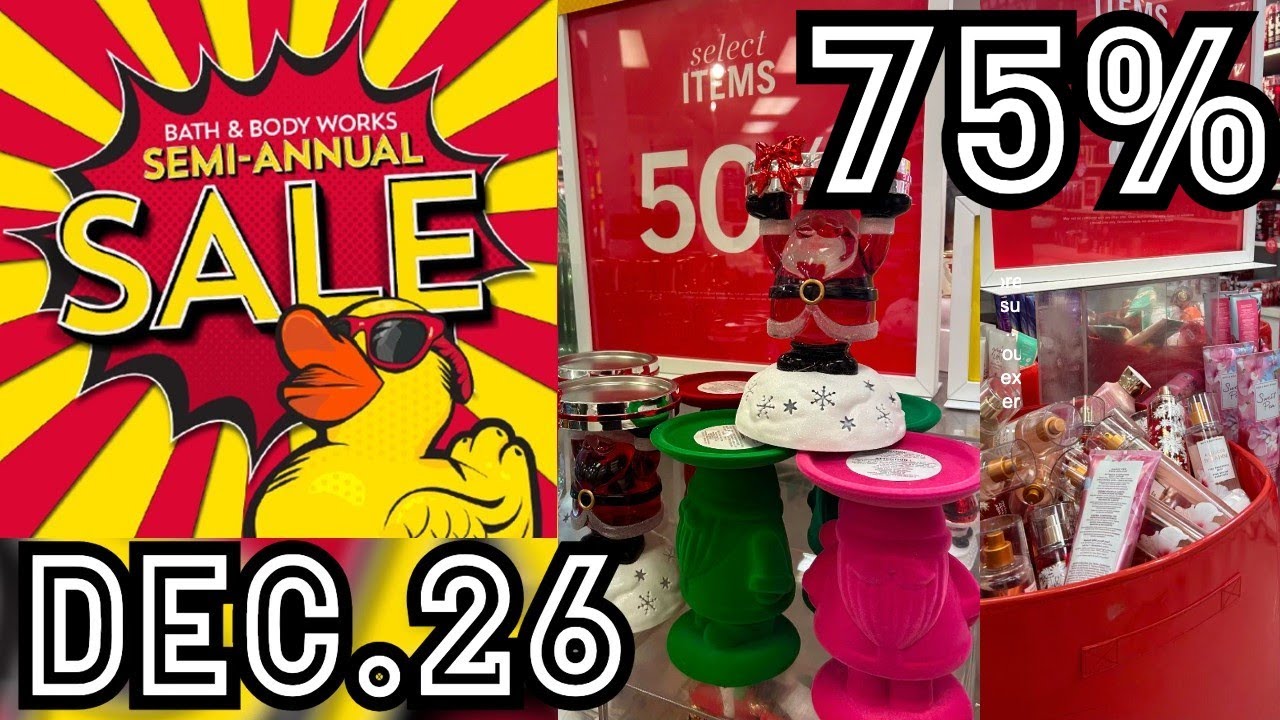 Полугодовая распродажа Bath & Body Works **скидка 75%** с 26 декабря по 11 января!