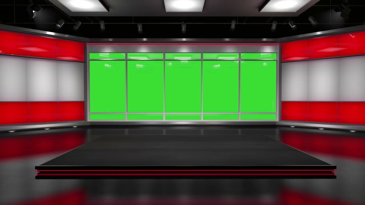 Lates News Studio with Shoulder Green Screen in Ultra High Quality | FREE TO USE | iforEdits