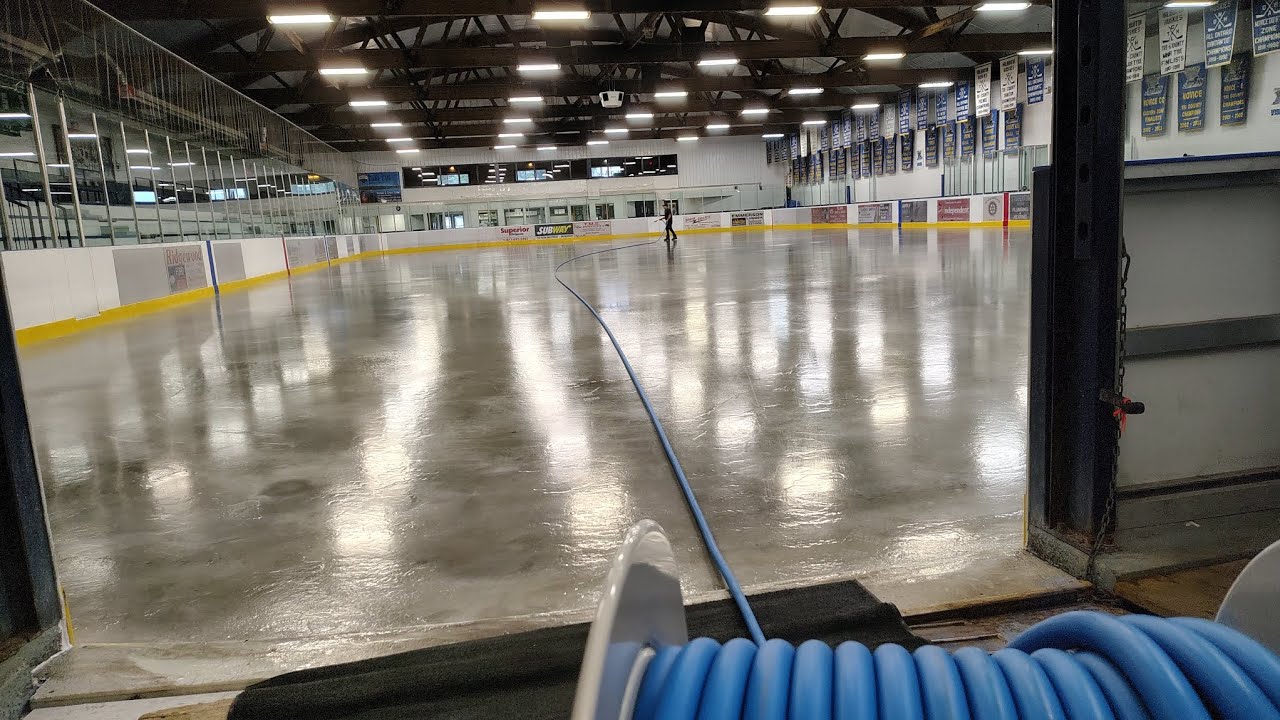 Hose flooding the rink pov