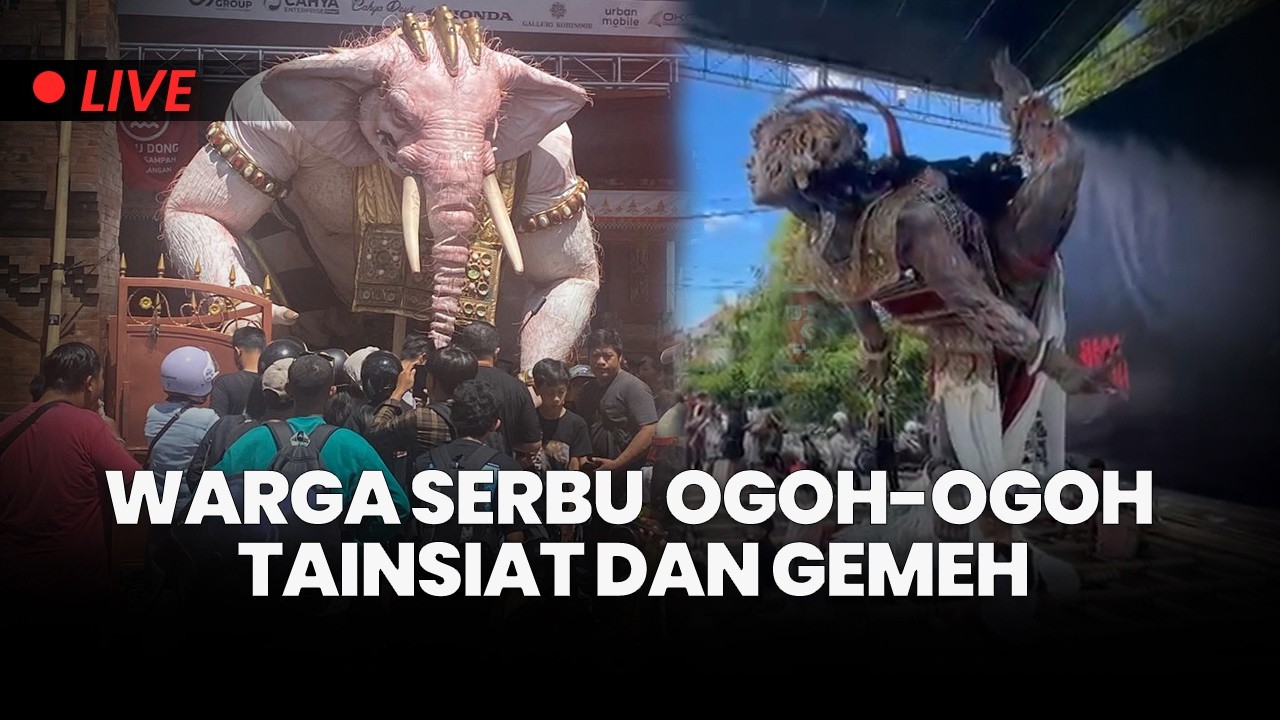 🔴 Ngembak Geni, Warga Serbu Denpasar Lihat Ogoh-ogoh Tainsiat dan Gemeh!
