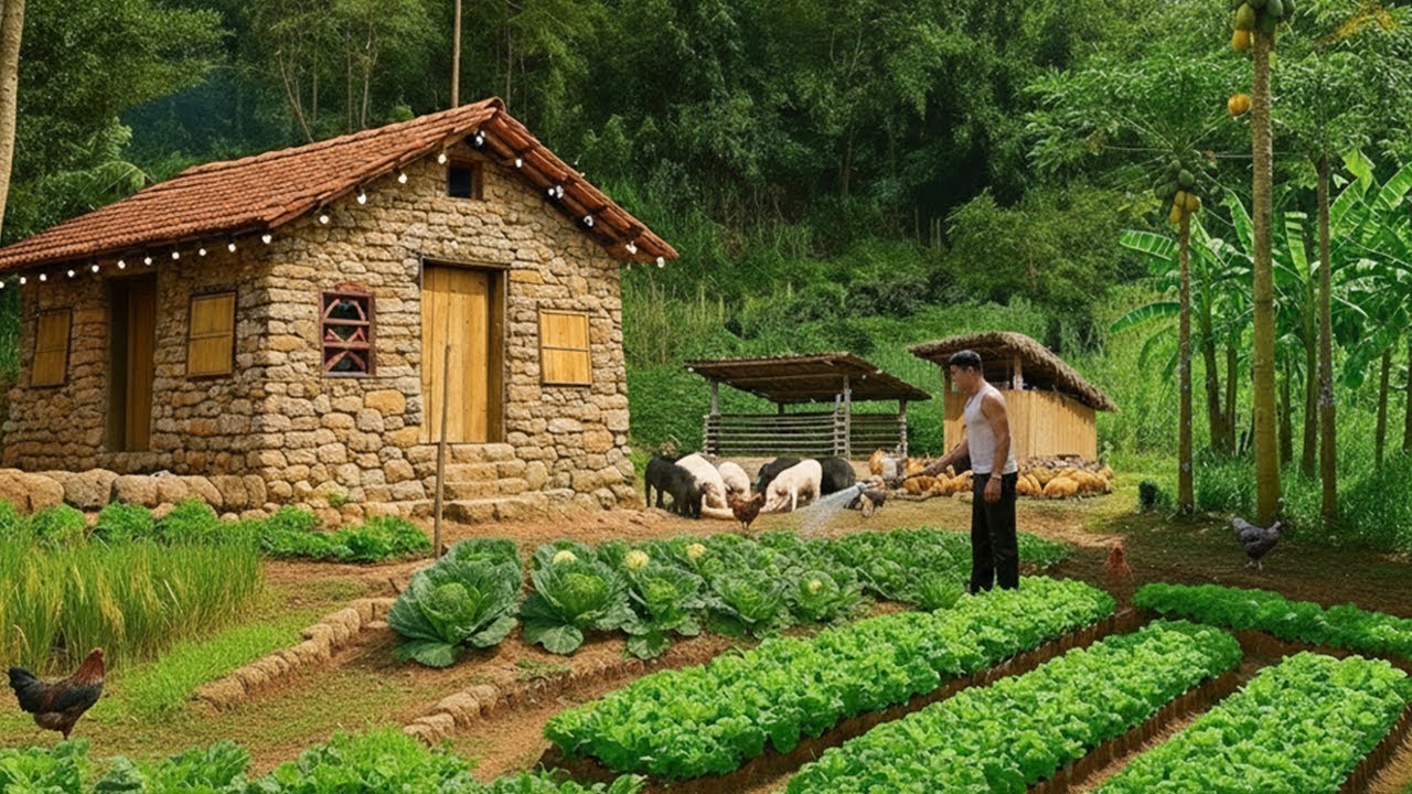 CEO leaves the city for the forest: Growing vegetables and raising fish for a self-sufficient life