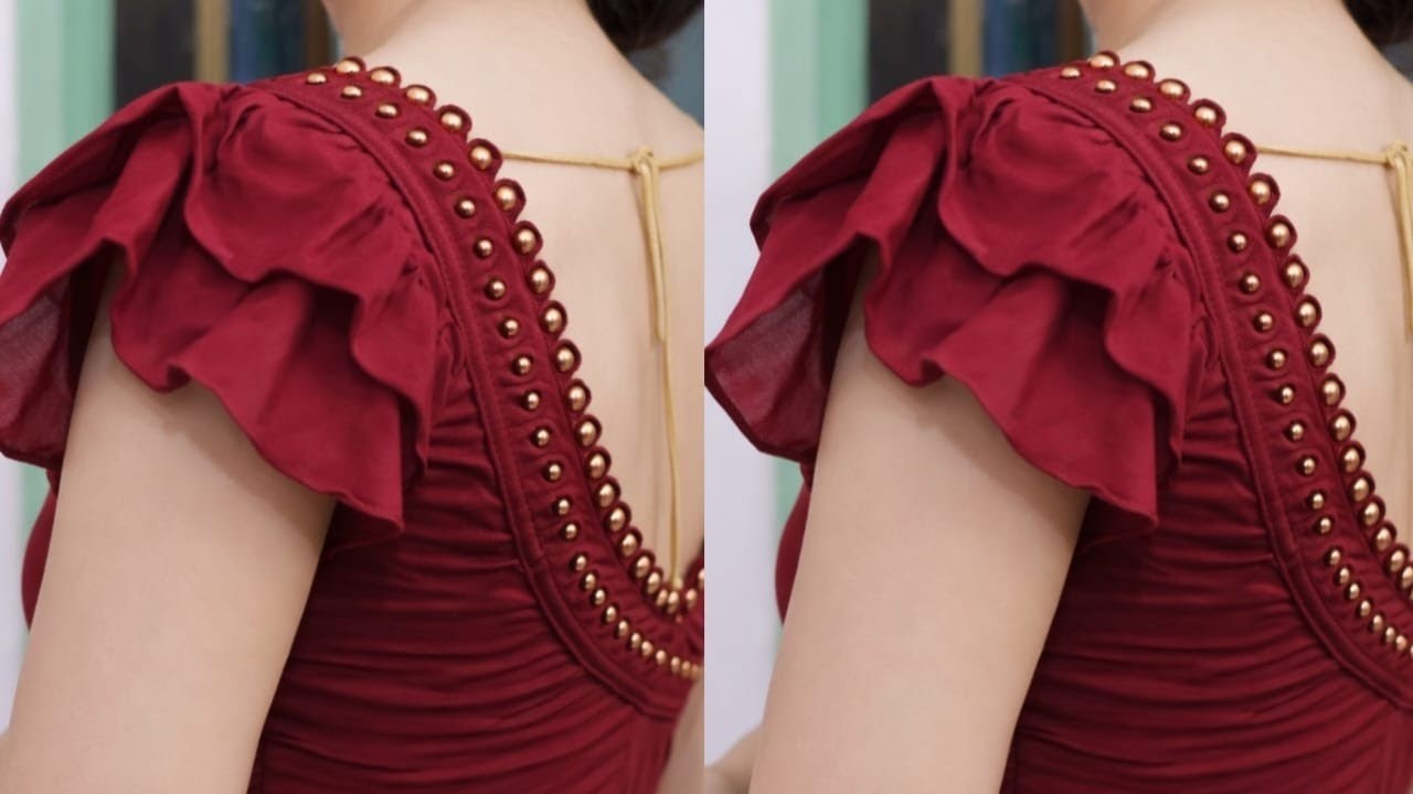 Double layered umbrella sleeve design full cutting and stitching 