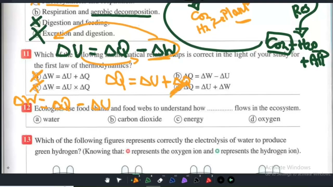 Final Exams Integrated Science | المعاصر