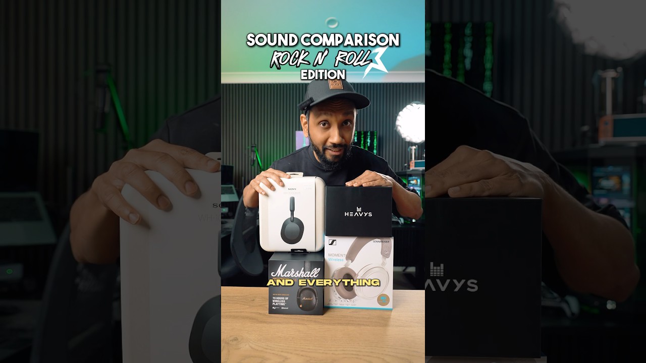 Sound comparison of Marshall Monitor III ANC vs SONY XM5 vs Momentum 4 vs Heavys