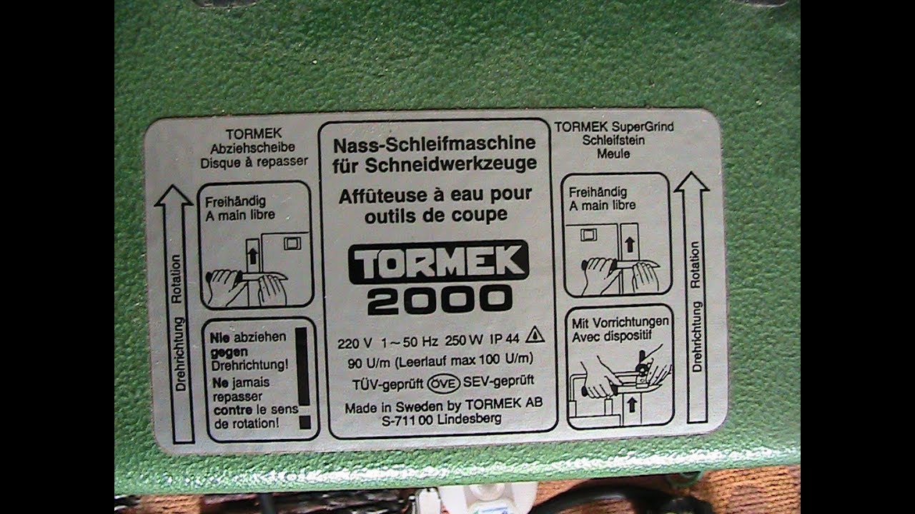 Duckin' the Fog, Product Review 10 the Tormek 2000 wetstone grinder