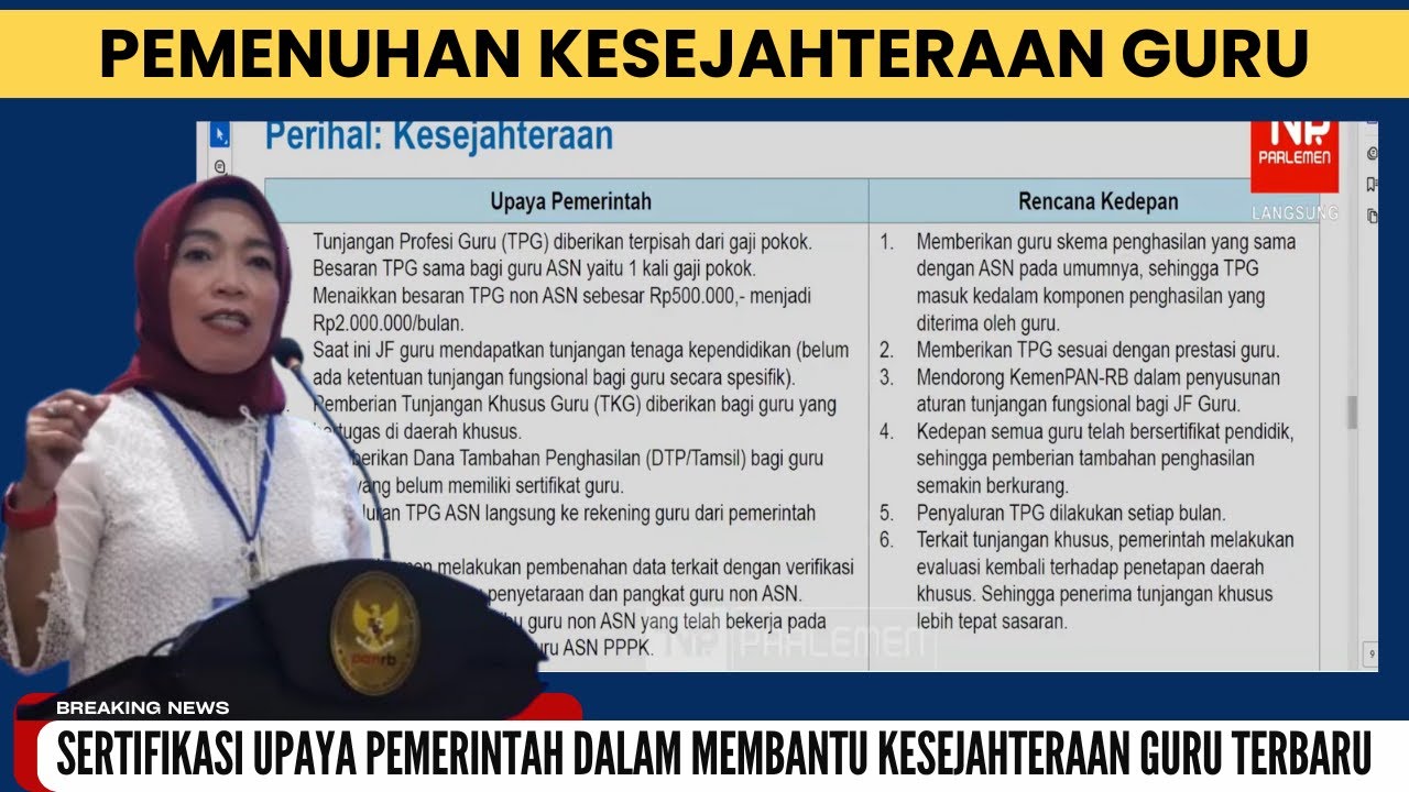 🔴PEMENUHAN KESEJAHTERAAN DAN KARIR GURU DALAM RANGKA RUU SISDIKNAS TERBARU