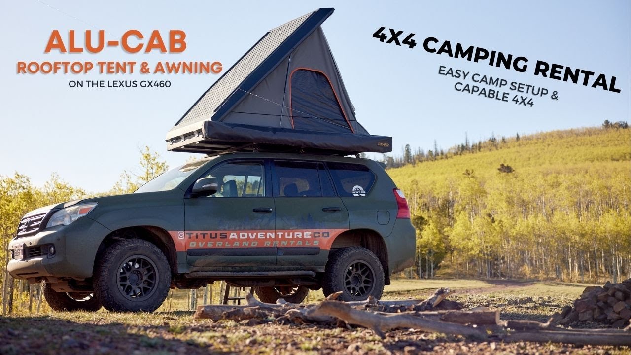 Quick camping setup! Our Alu-Cab rooftop tent and awning on our Lexus GX460.