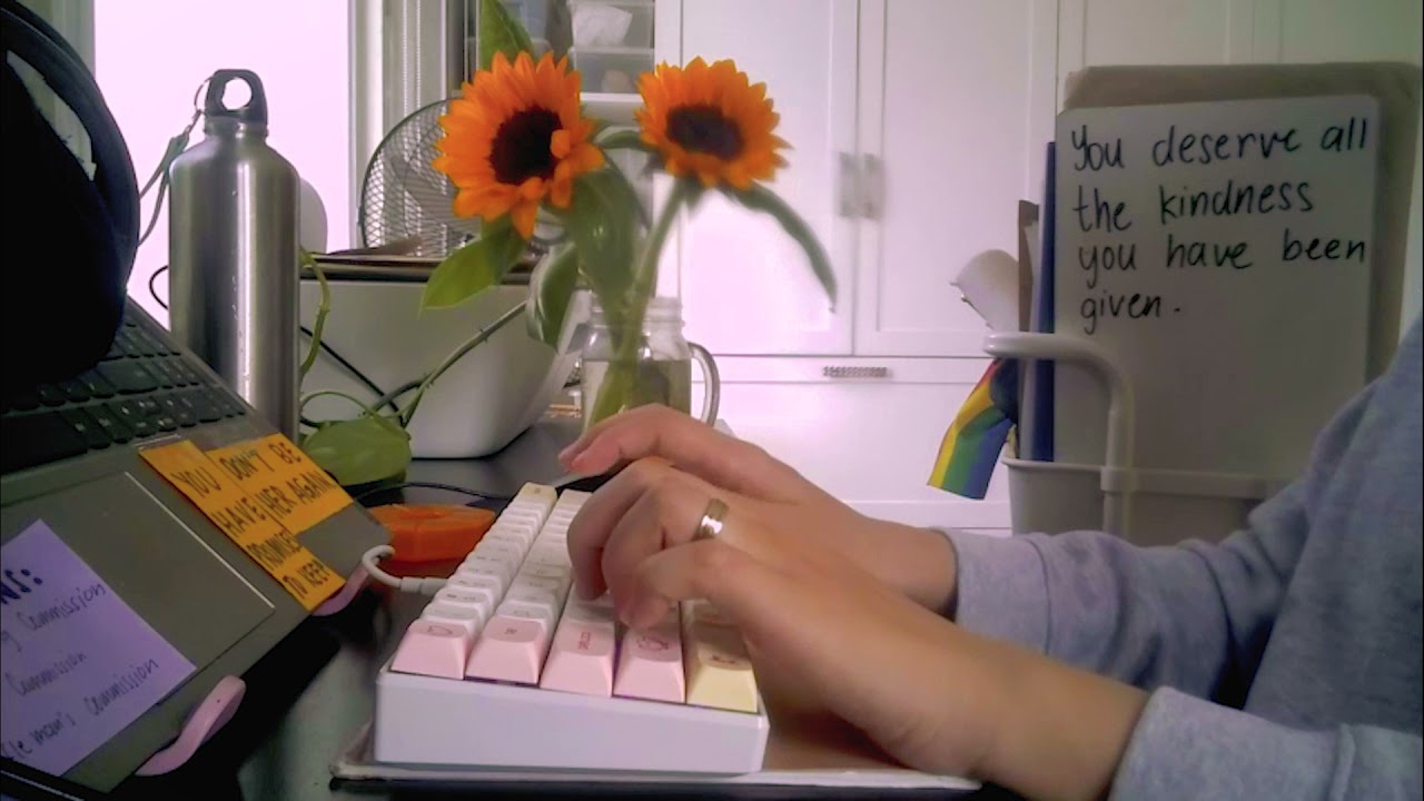 type with me || mechanical keyboard . lofi bg music . 45 minutes