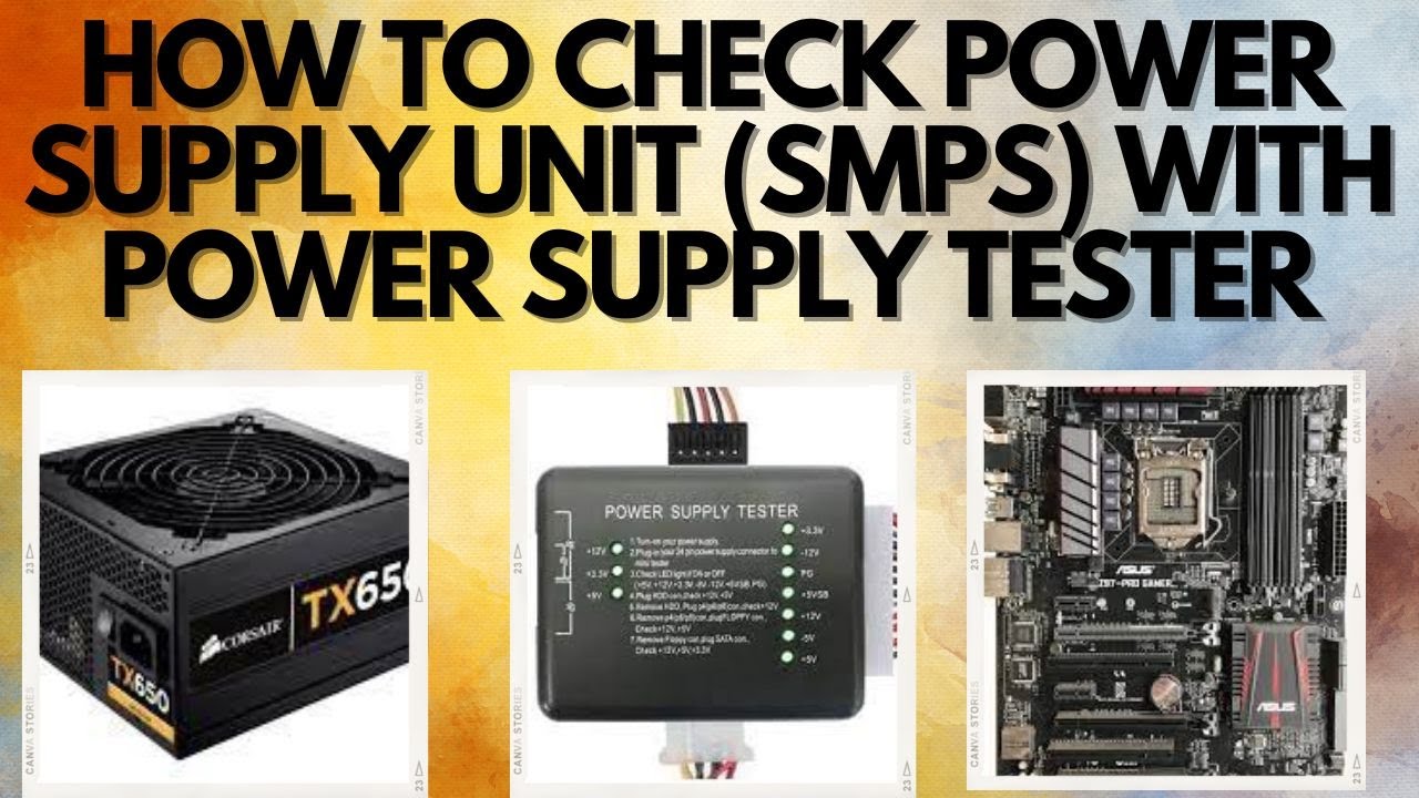 HOW TO CHECK POWER SUPPLY (SMPS) WITH POWER SUPPLY TESTER FOR COMPUTER || DESKTOP||POWER PROBLEMS