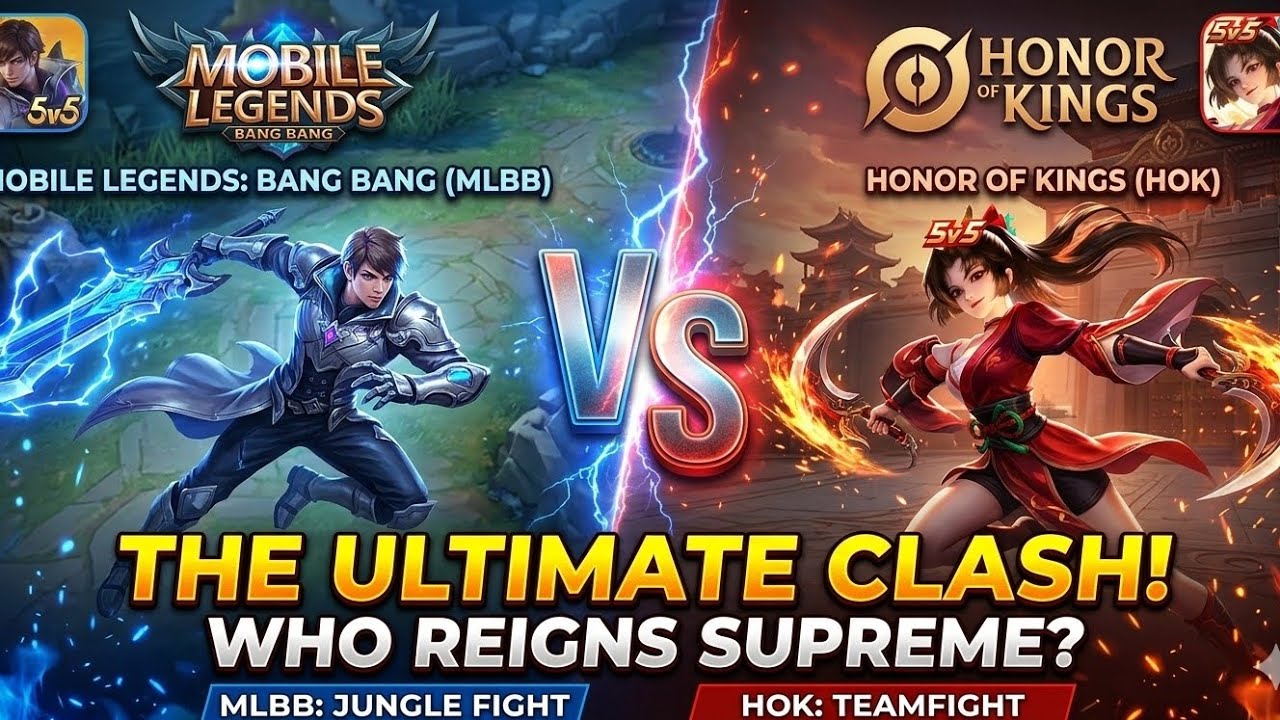 Moba legends 5vs5 vs honor of king 👑 kaun sa game best hai  #viral #mobilelegends #honorofkings 