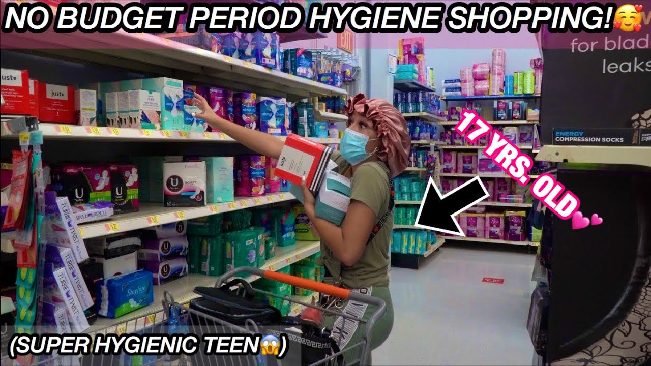 TEEN GOES NO BUDGET PERIOD HYGIENE SHOPPING @WALMART! (+HAUL)
