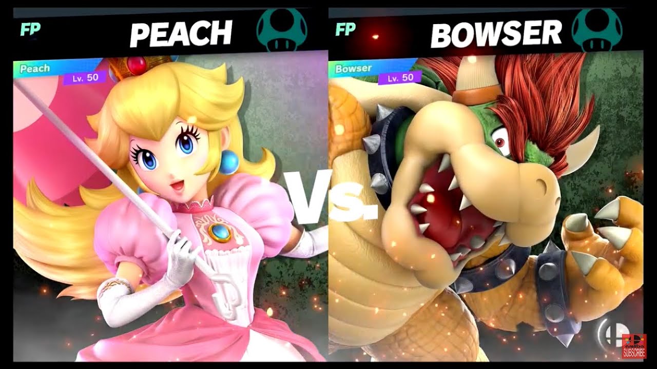 Super Smash Bros Ultimate Amiibo Fights – Request #20155 Peach vs Bowser