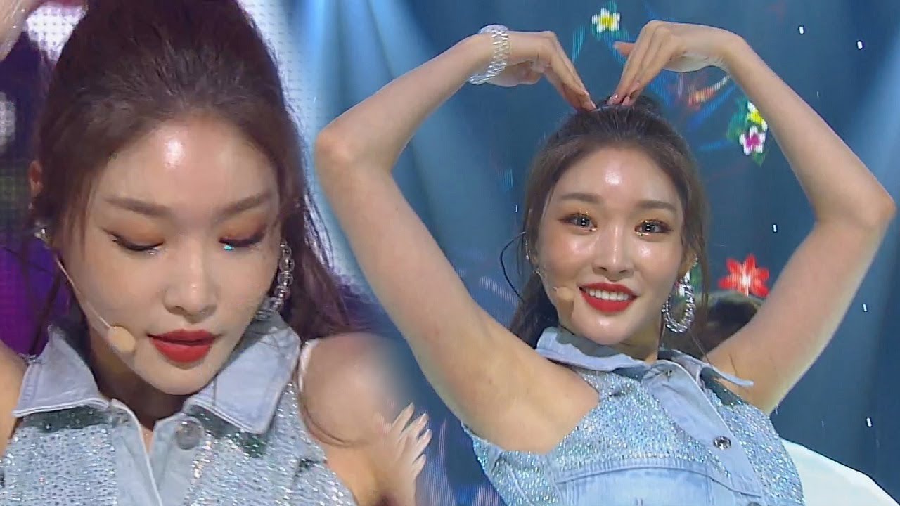 "ADORABLE" CHUNG HA (Cheongha) - Love U @ Популярная песня Inkigayo 20180805