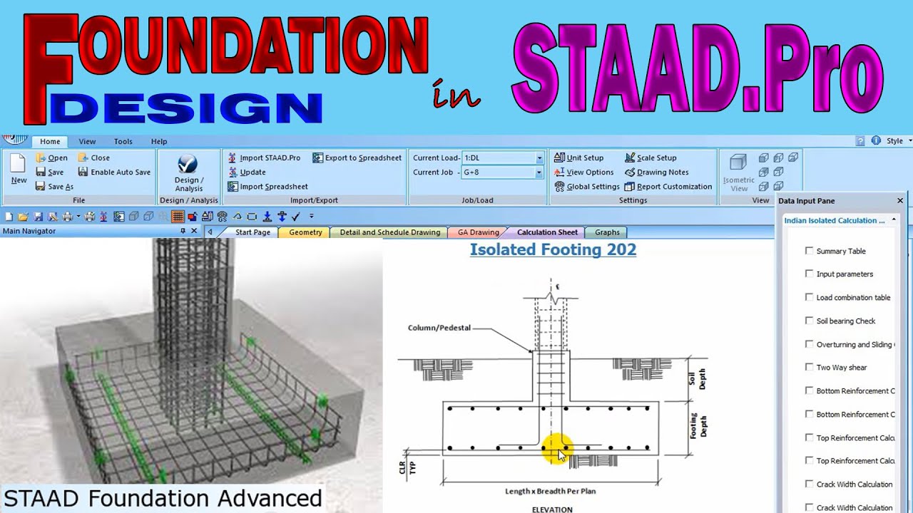 Staad pro foundation design - foundation design with staad foundation advanced V8i| Session #07