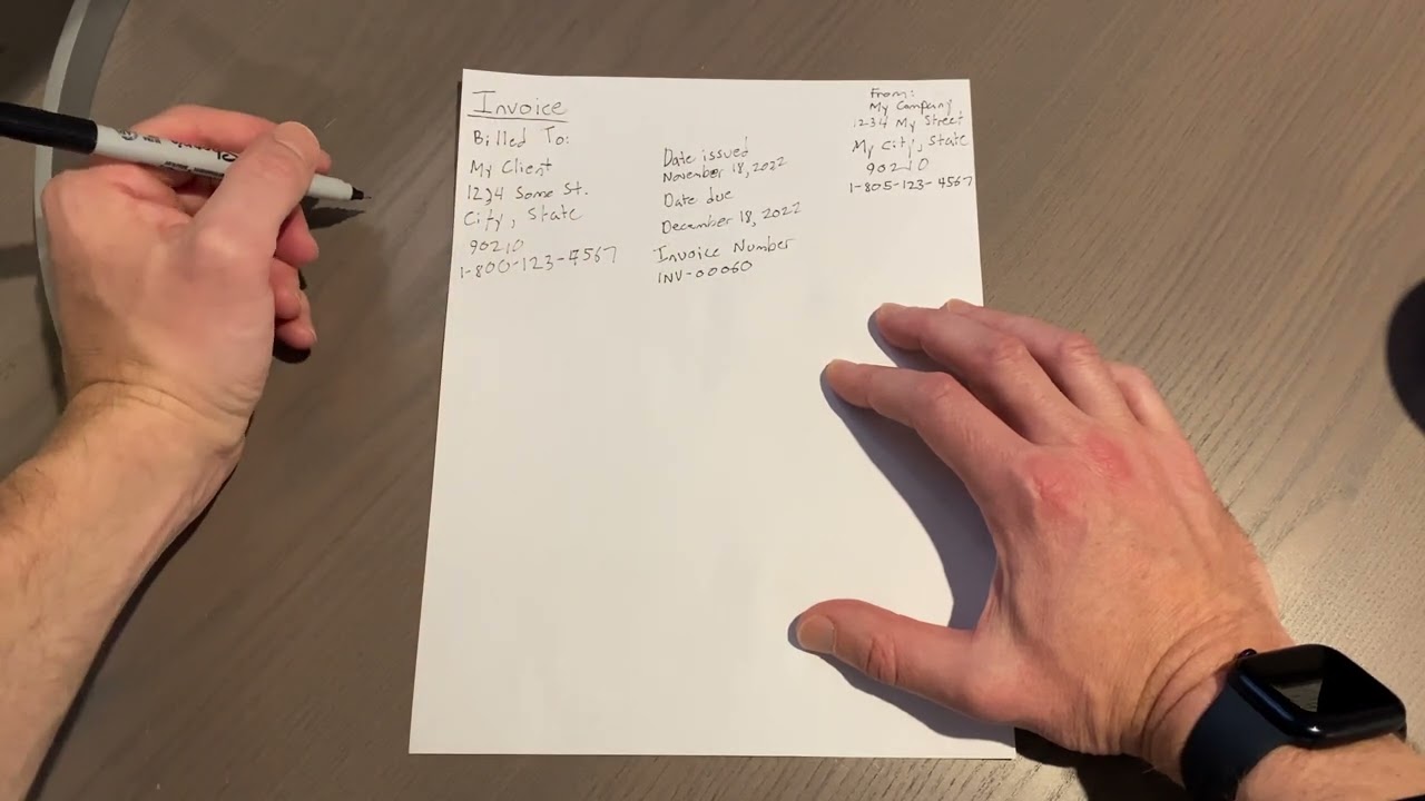 Invoicer: How to make an invoice using paper and pen