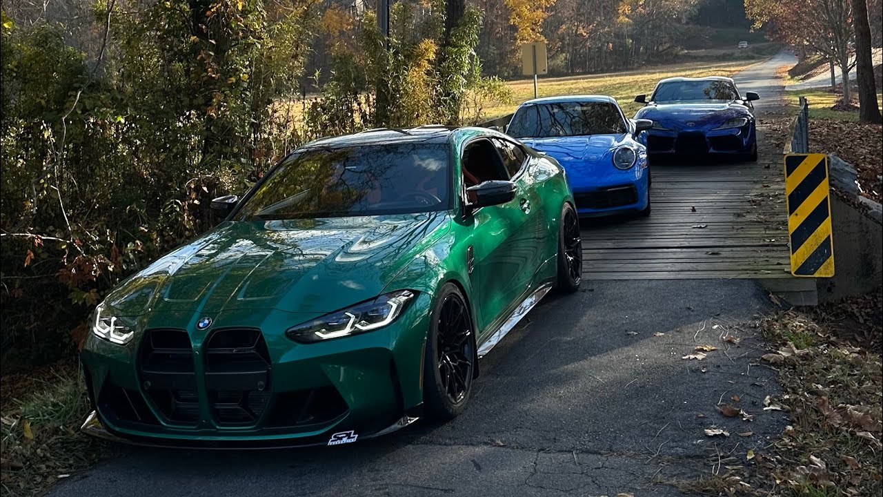 POV Mountain Run 2024 BMW M4 Competition xDrive 2023 Porsche Carrera T and 2023 Toyota Supra GR