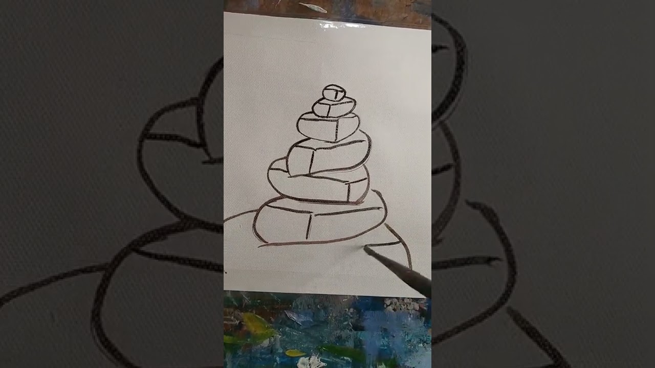 stone piles drawing #shorts