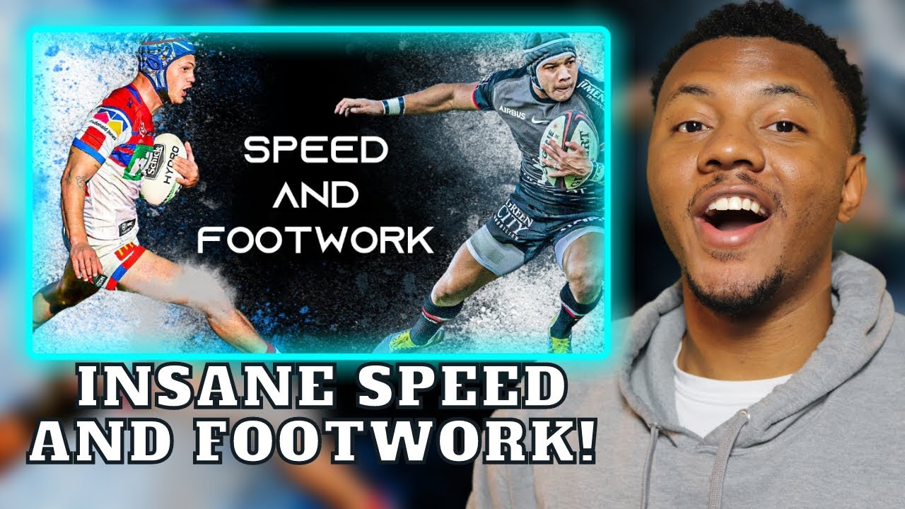 NFL FAN REACTS To Unbelievable Rugby Steps | The Best Rugby Footwork And Speed