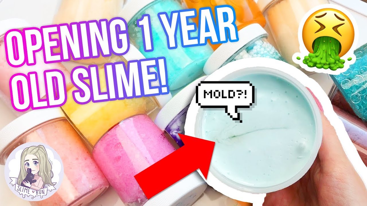 OPENING 1 YEAR OLD SLIMES! *gross*