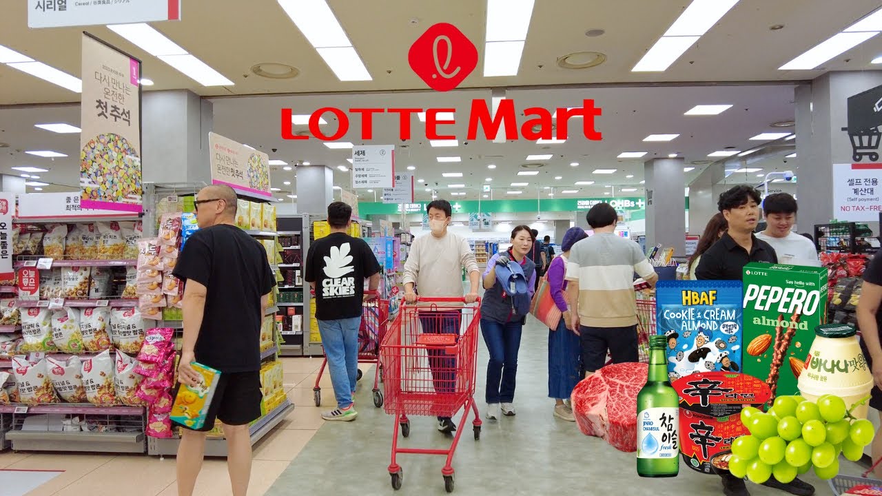 Supermarket in Seoul 🇰🇷 South Korea | Grocery Shopping | Lotte Mart at Seoul Station | Virtual Tour