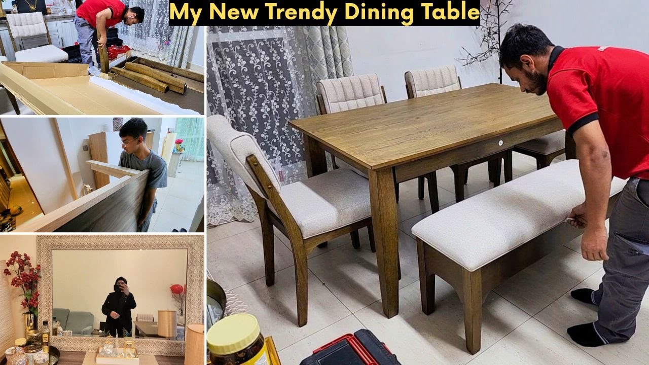 Finally mein ne dining Set bhi change kar dia - Masha Allah Happy with Trendy Design