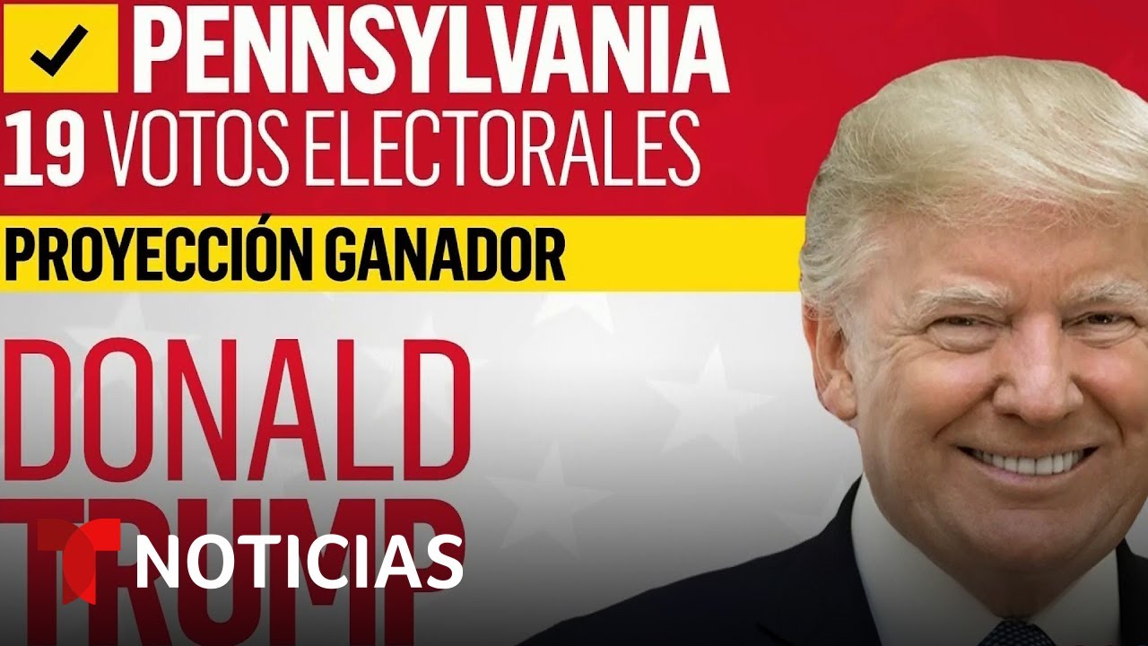 Trump se lleva el crucial estado de Pennsylvania y sus 19 votos electorales | Noticias Telemundo