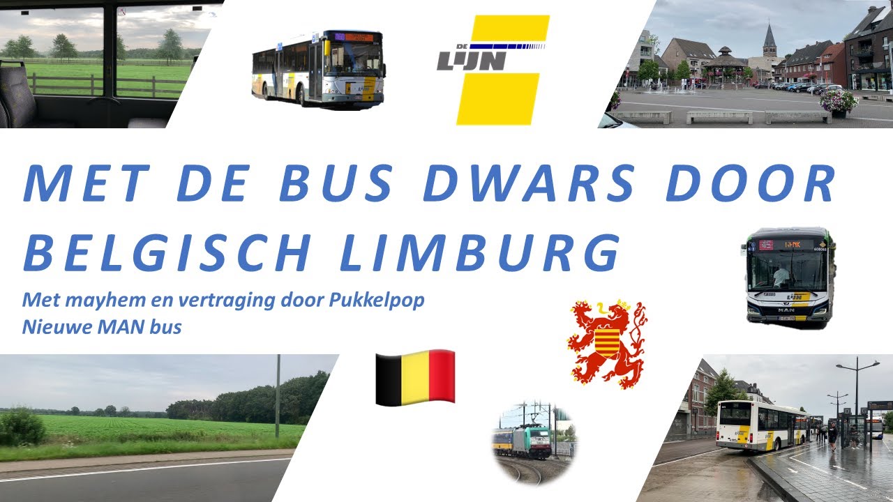 BUSSEN door BELGISCH LIMBURG met de Lijn, NIEUWE MAN bus en PUKKELPOP mayhem #detreinreizigervlogt
