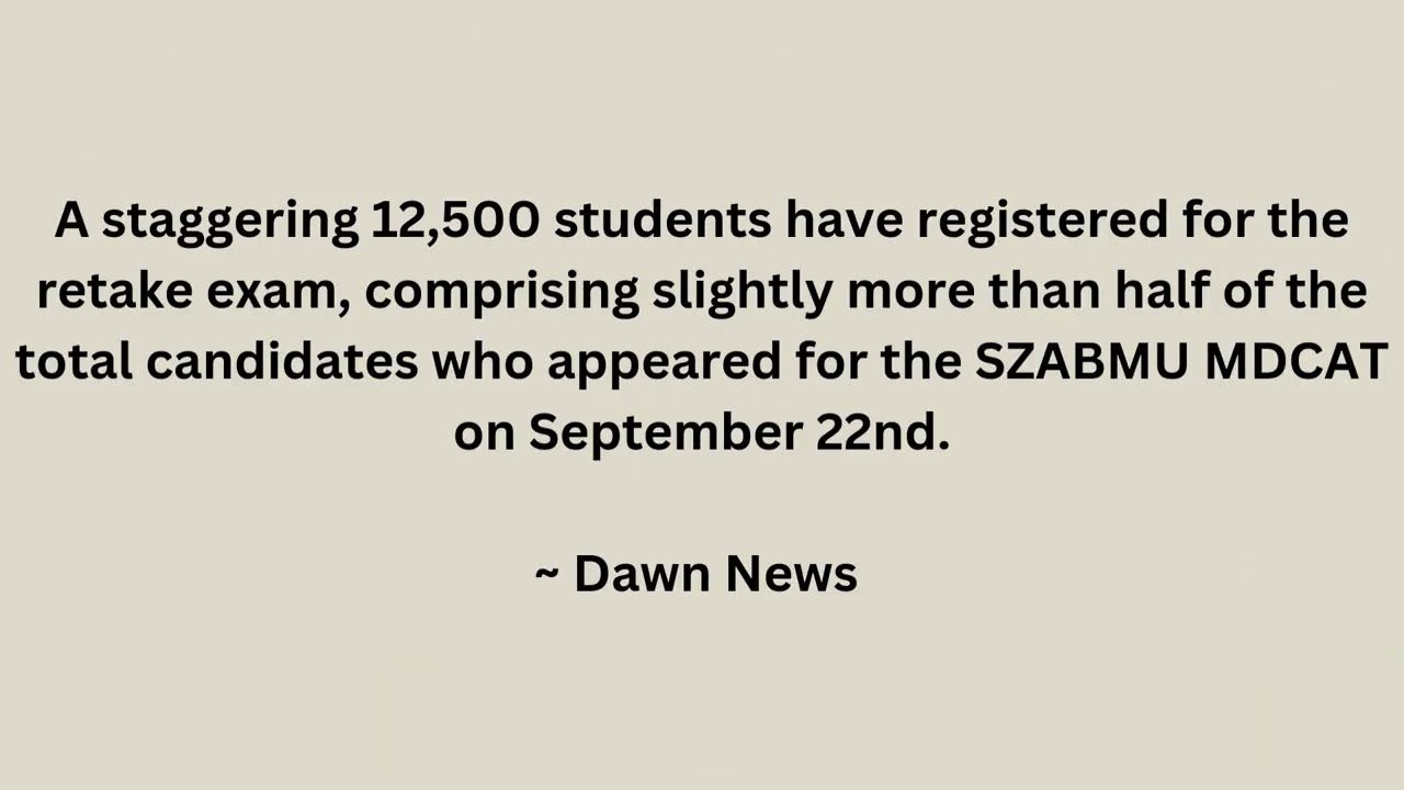 For SZAMBU mdcat retake exam news #mdcat #mdcatlatestnews #mdcatpreparation #mdcatguide