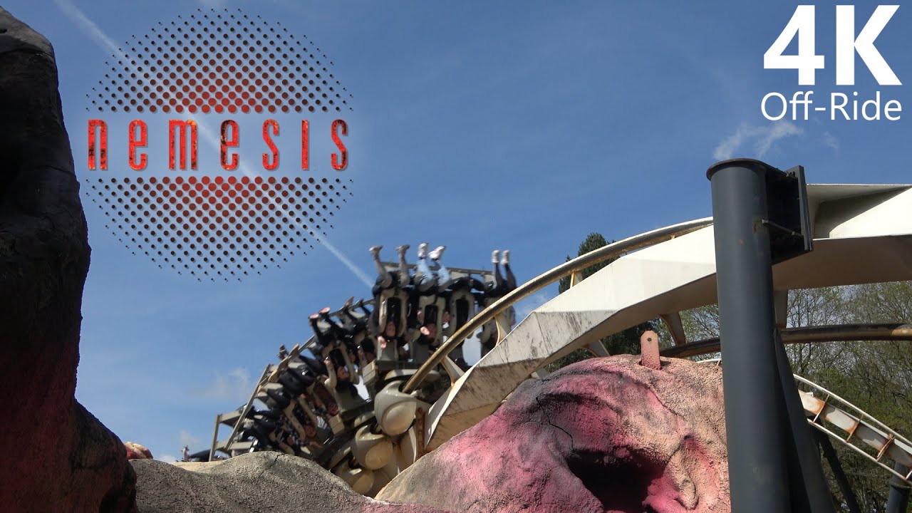 Nemesis - 4K UHD Off-Ride - Alton Towers resort - B&M Inverted Coaster - Cinematic