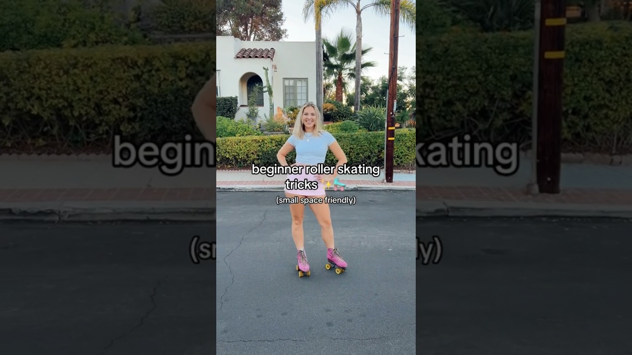 Beginner Roller Skating Tricks🛼 (Small Space Friendly)