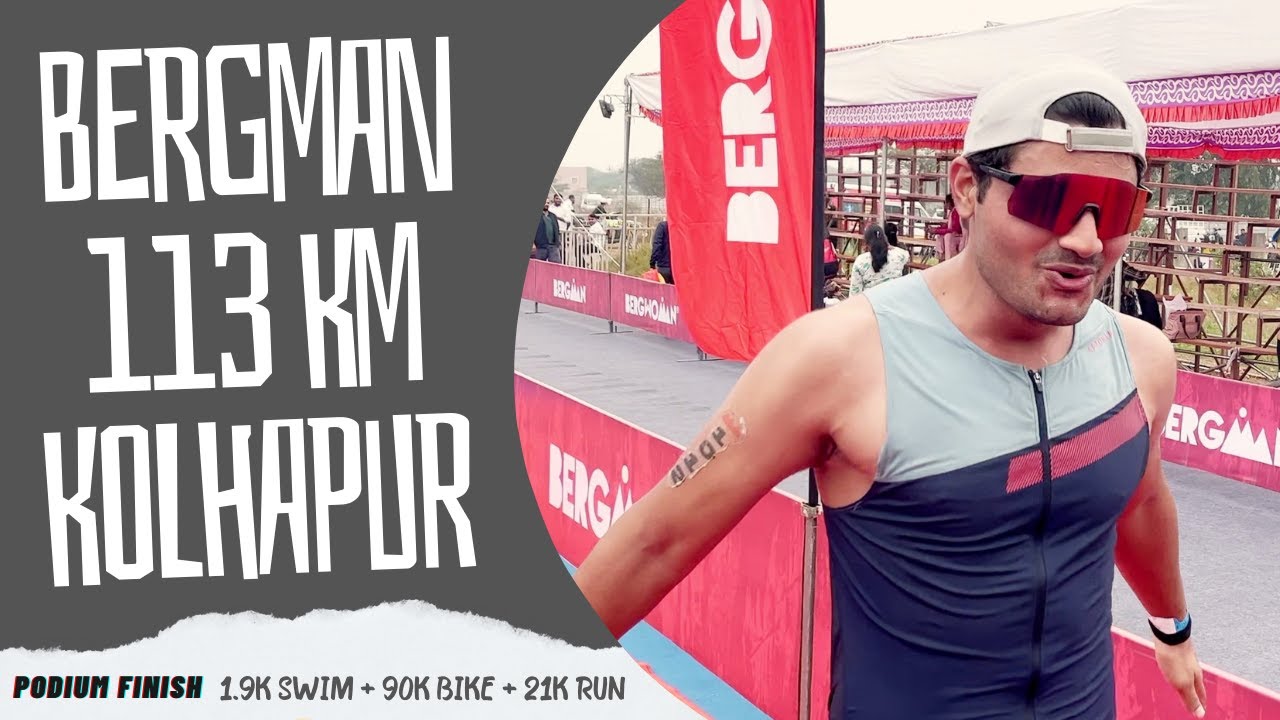 Bergman 113km Kolhapur Triathlon Race 2023. Podium finish & Brand Ambassador. Indian triathlon race.