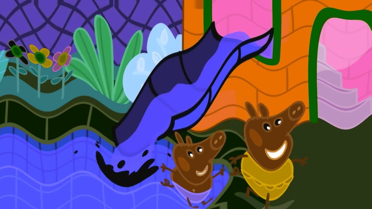 George And Peppa Try The Slide | Peppa Pig | Klasky Csupo 2001 Effects