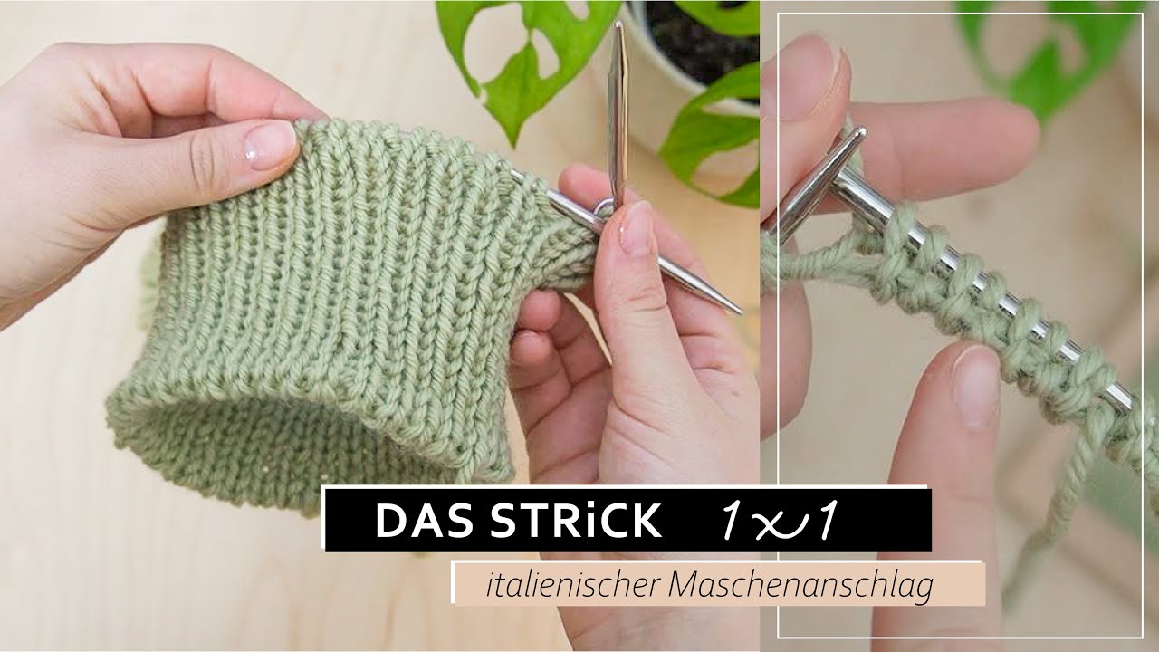 Italienischer Maschenanschlag in Runden | einfache Strickanleitung #8 das Strick 1x1