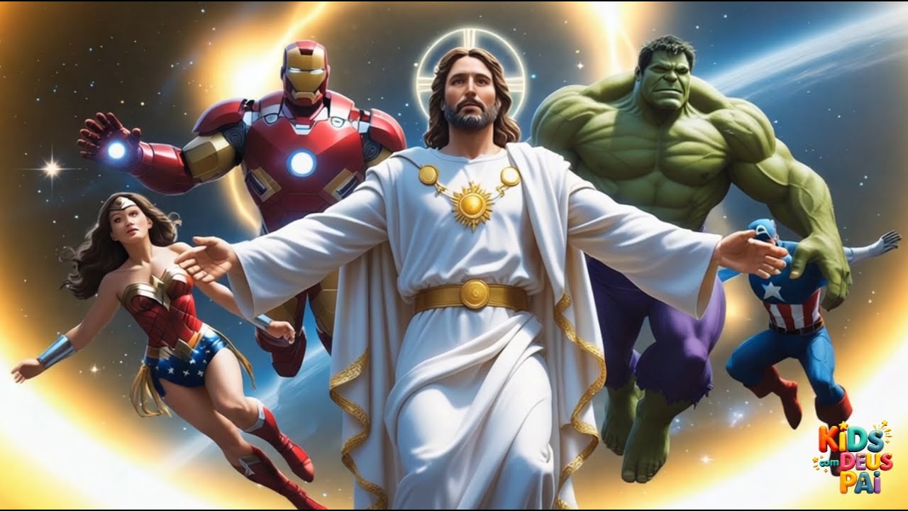 Jesus, O Herói dos Heróis| Música Infantil Gospel - Kids com Deus Pai