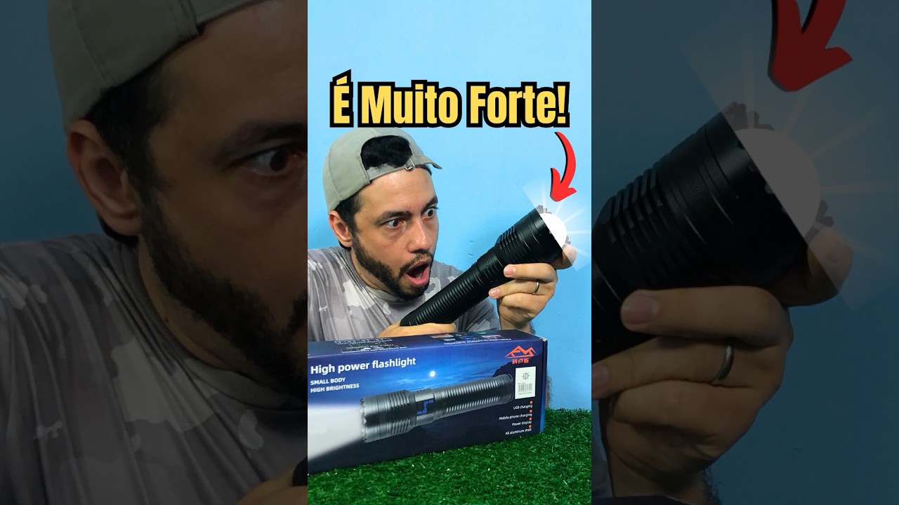 Testei a Lanterna 🔦 T&aacute;tica mais Potente da Internet! 🤯