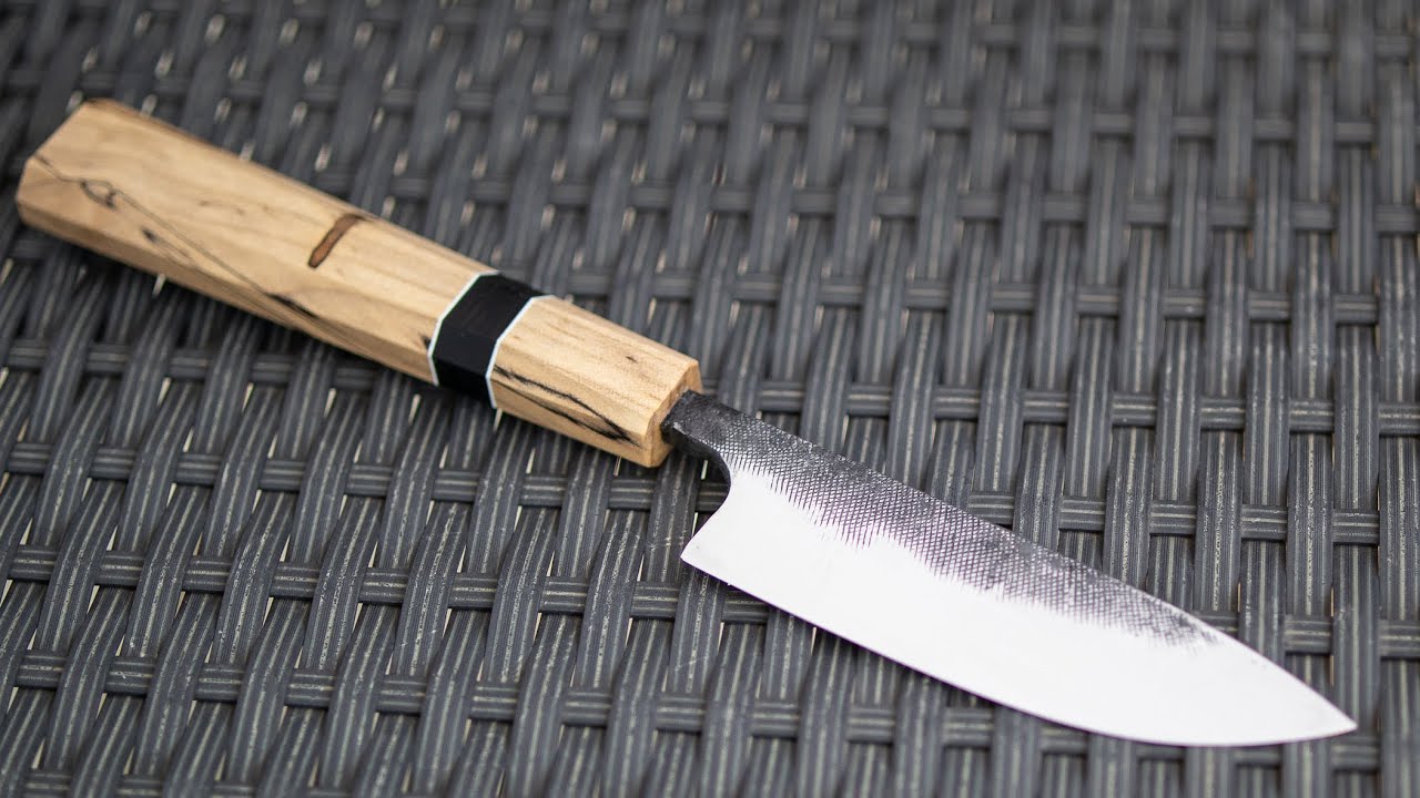 Forging a knife from a file