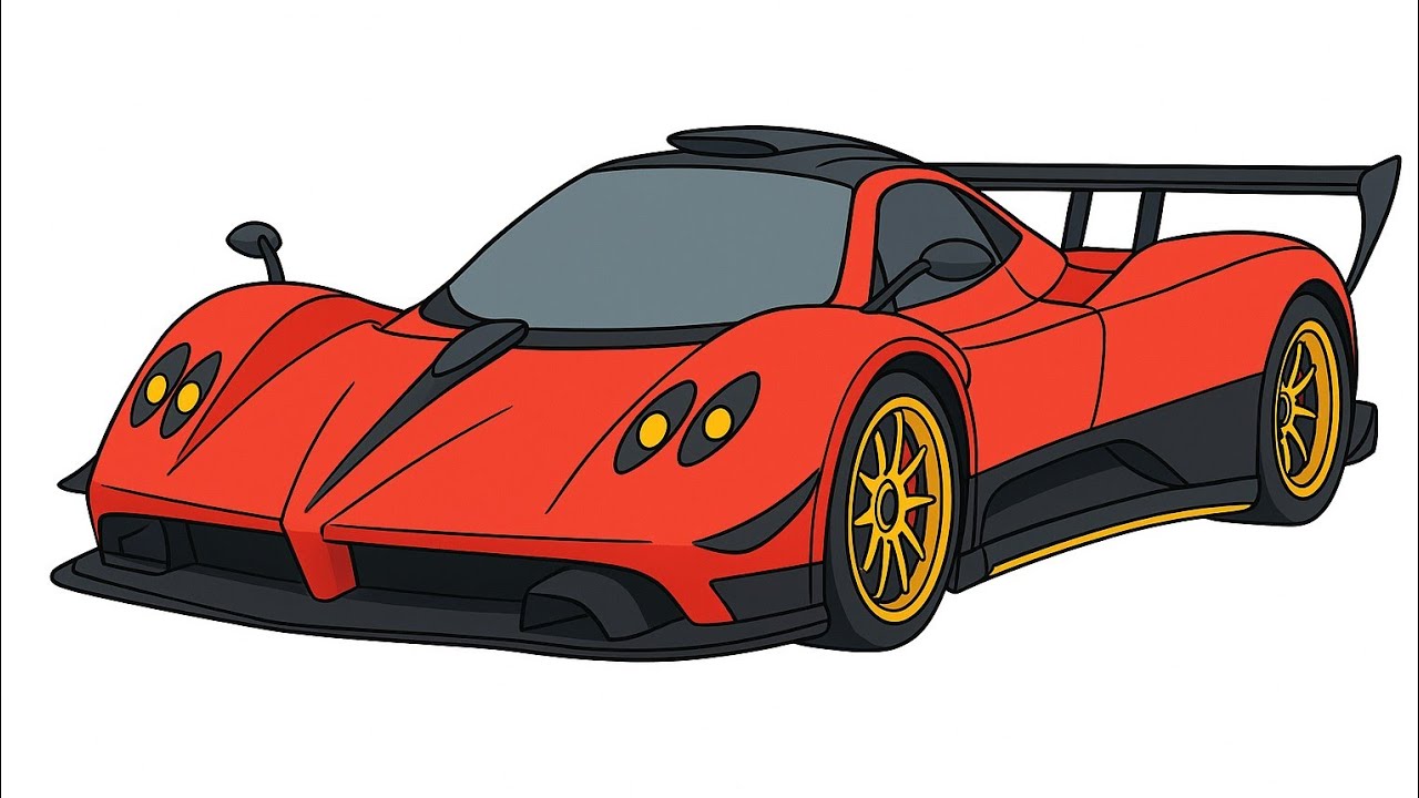 How to Draw a Pagani Zonda R | Sk Arts Gallery